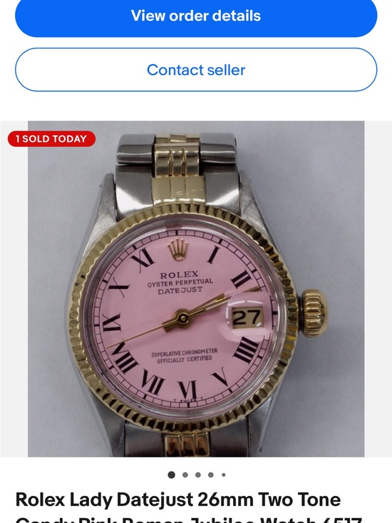 Rolex Accessories - Rolex Two-Tone Pink Dial Ladies Datejust Watch